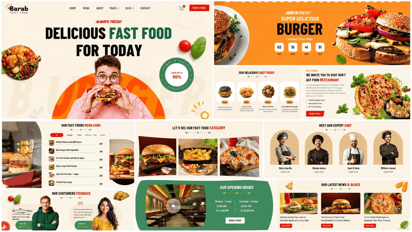Barab - Fast Food Restaurant Template